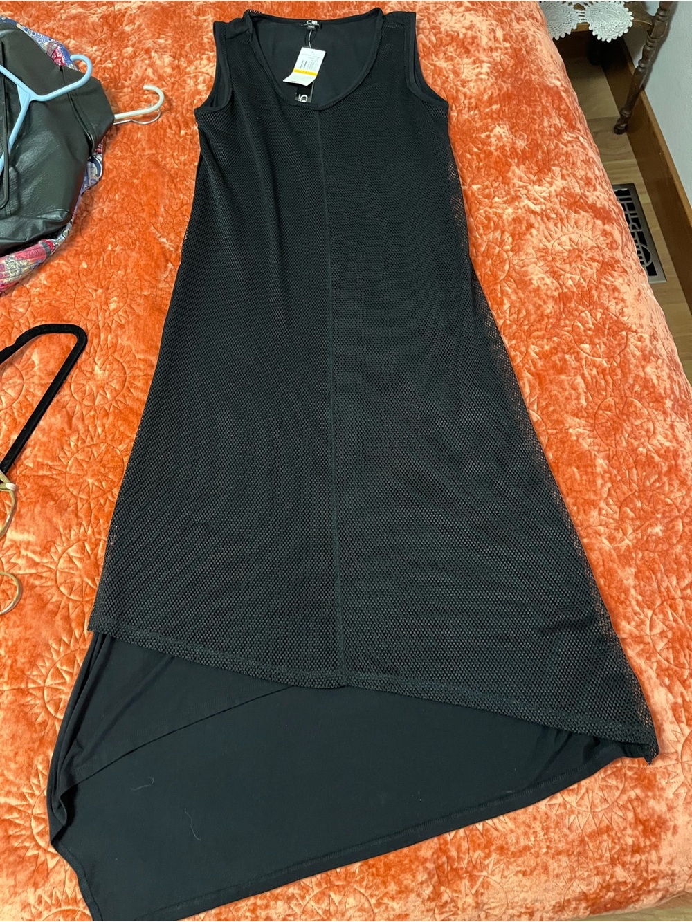 Cable & Gauge Black Layered maxi dress